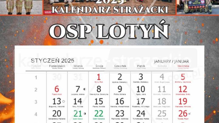 Kalendarz OSP Lotyń na 2025 r